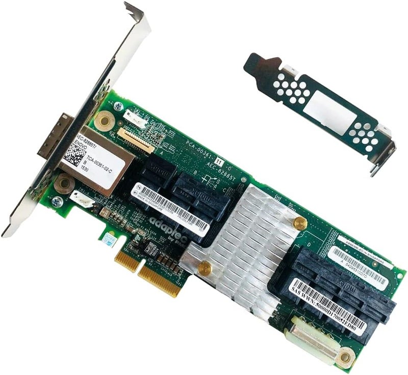 LAMPAN 12Gb/s SAS Expander Card Adaptec AEC-82885T, 9-Connector (7X Internal SFF-8643 + 2X External SFF-8644), PCIe Slot Power, SES-2/SGPIO, for LSI HBA/RAID, TrueNAS unRAID Proxmox ESXi JBOD - Image 4
